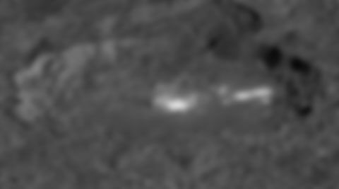 Vue en perspective du Crater Occator sur Ceres