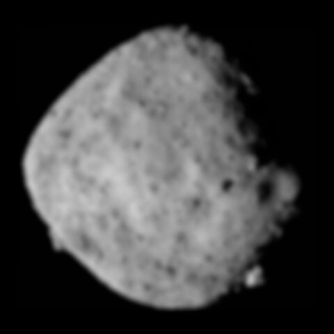 Mosaïque de l’astéroïde (101955) Bennu réalisée à partir de photographies prises par la sonde OSIRIS-REx