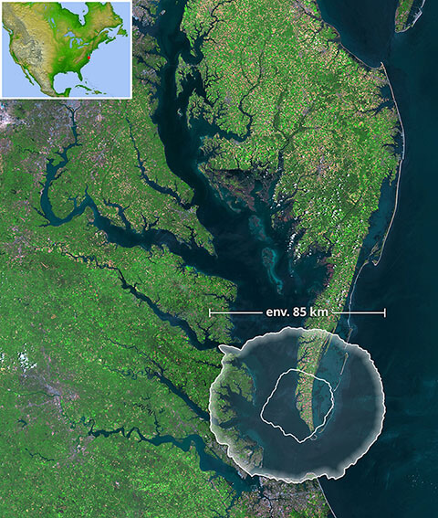Le cratère de la baie de Chesapeake