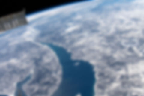 Le réservoir Manicouagan vu depuis la station spatiale internationale le 11 avril 2019